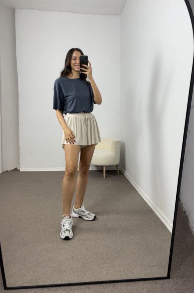 Mireva Bej Taytlı Spor Şort