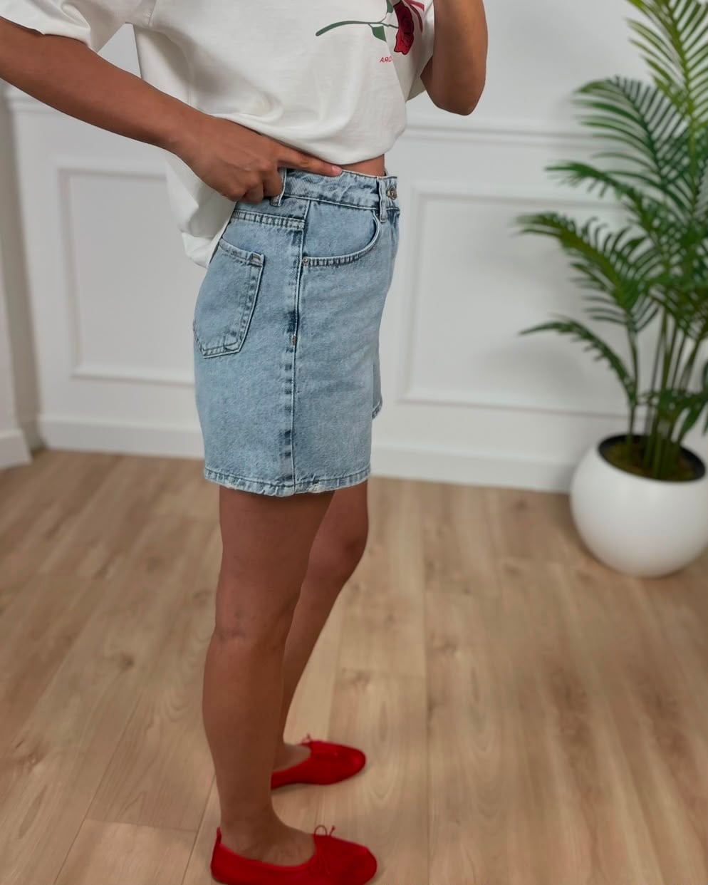 Mandy Buz Mavi Premium Jean Şort