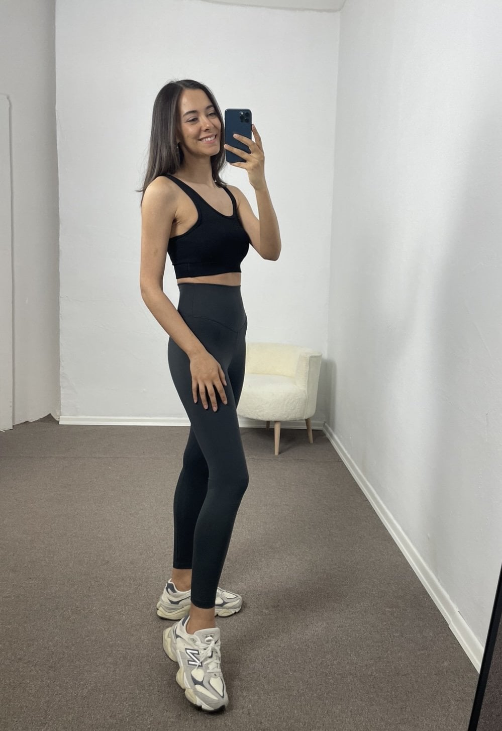 Arissa Antrasit  Modal Yüksek Bel Premium Tayt