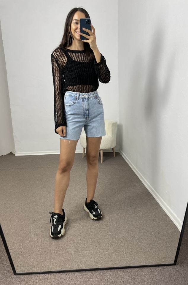 Zaria Açık Mavi ZR Kot Şort