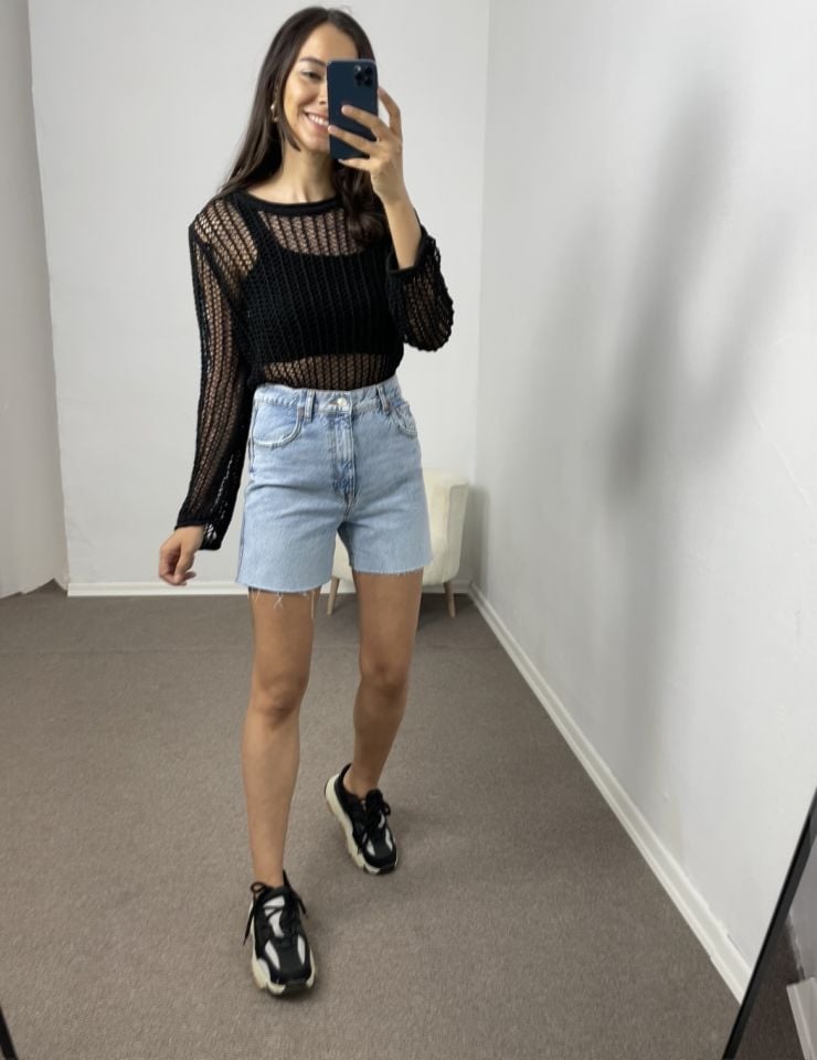 Zaria Açık Mavi ZR Kot Şort