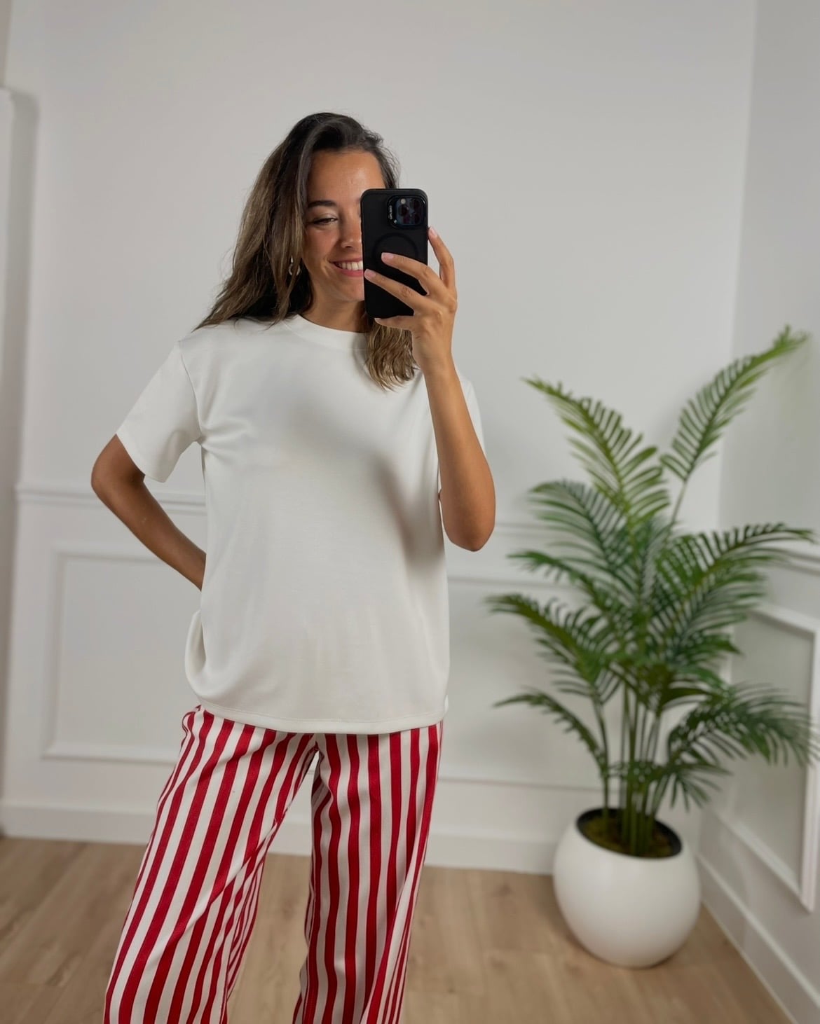 Odette Beyaz Basic Modal Tişört