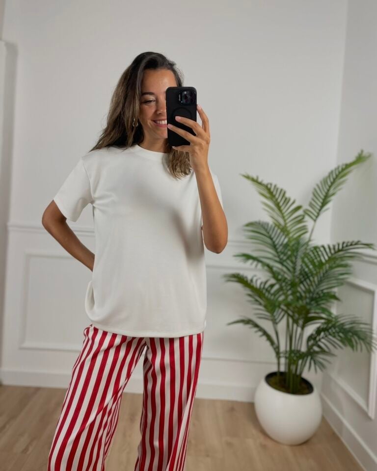 Odette Beyaz Basic Modal Tişört