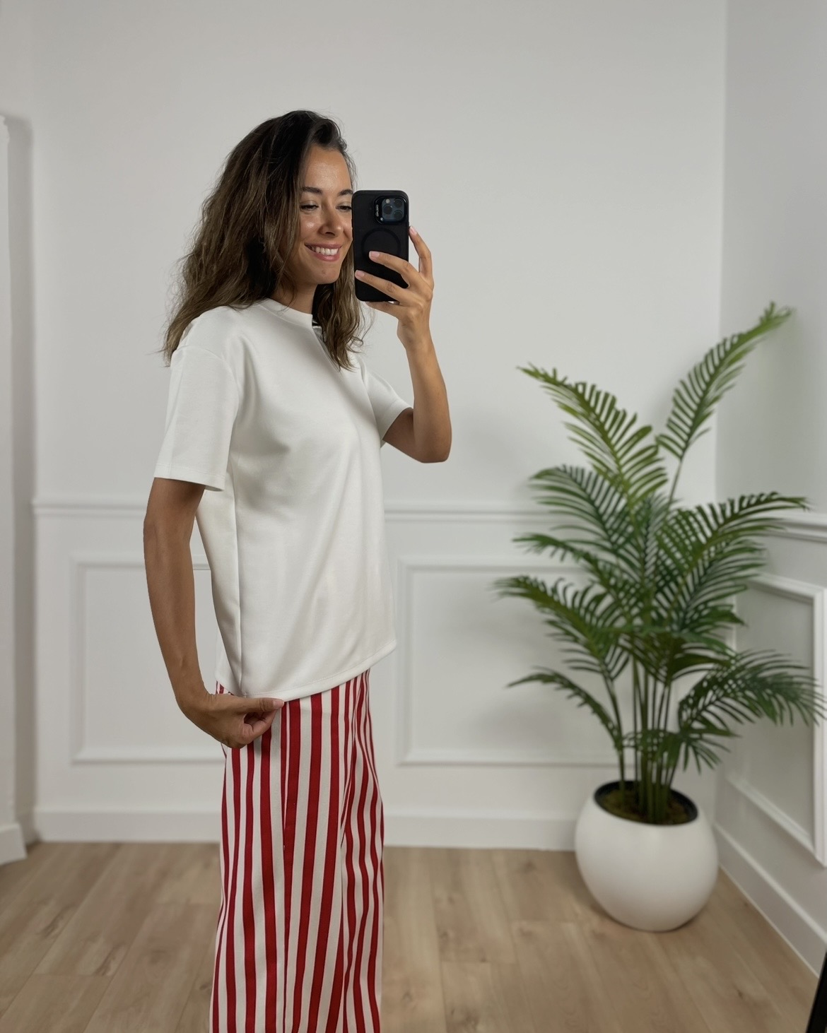 Odette Beyaz Basic Modal Tişört