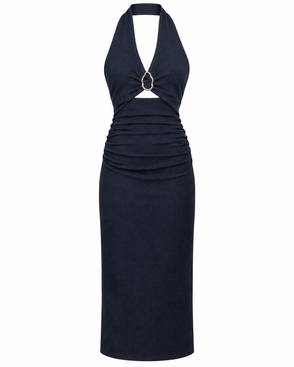 Hera Indigo Toka Detaylı Premium Elbise