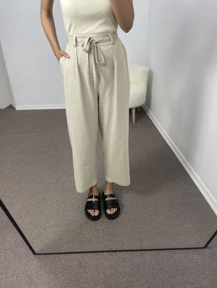 Alvera Taş Ultra Premium Keten Pantolon