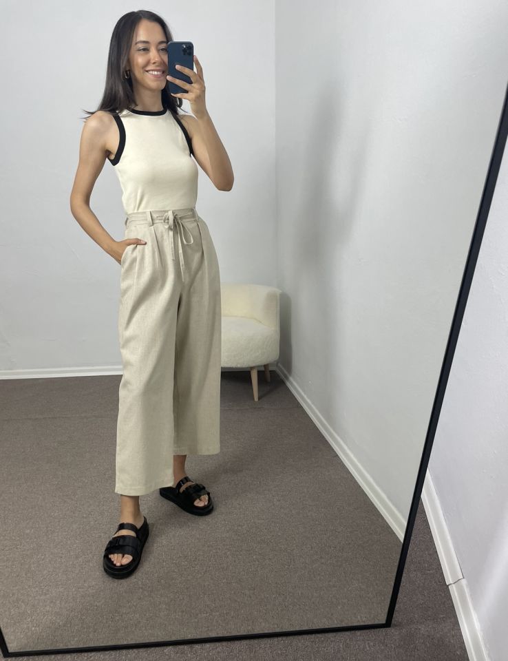 Alvera Taş Ultra Premium Keten Pantolon