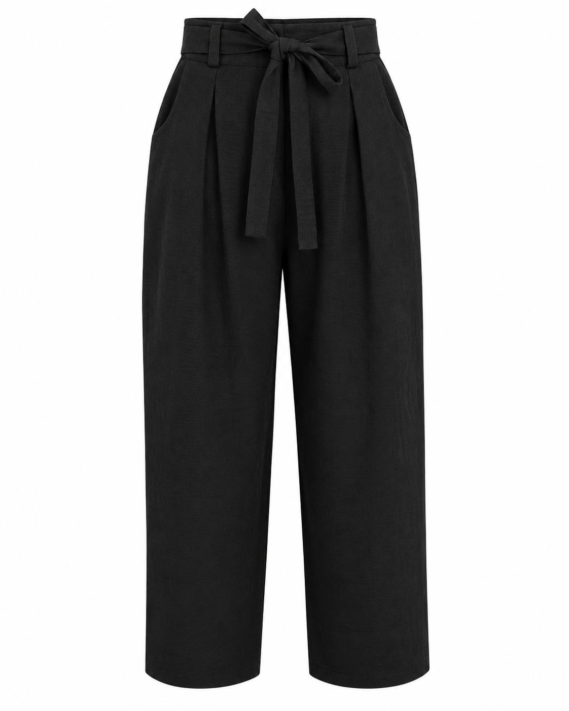 Alvera Siyah Ultra Premium Keten Pantolon