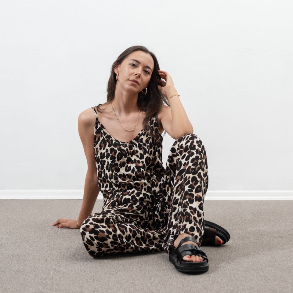 Leopar Desenli Atlet Pantolon Takım