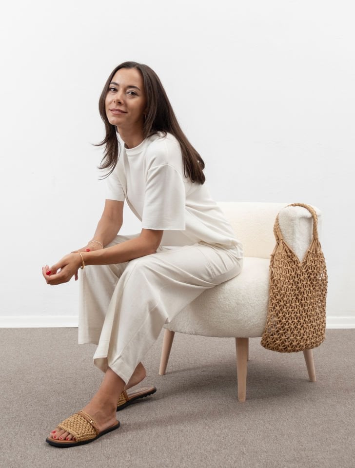 Alera Taş Beli Lastikli Cepli Keten Pantolon