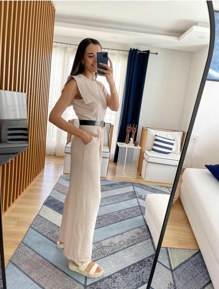 Celora Taş Bol Paça Tulum