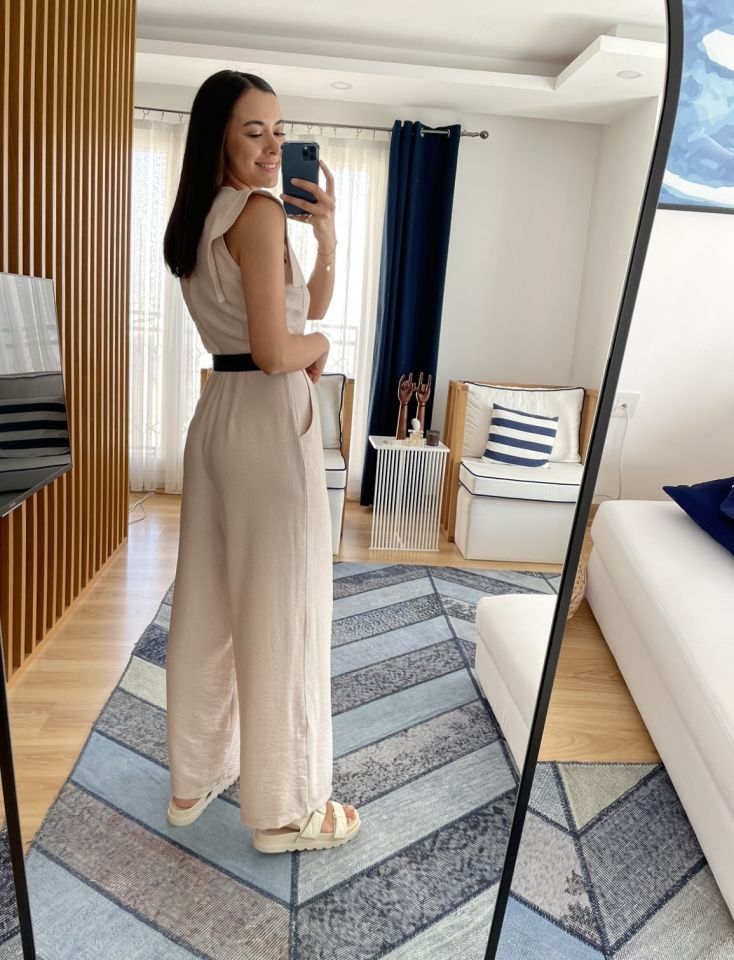 Celora Taş Bol Paça Tulum