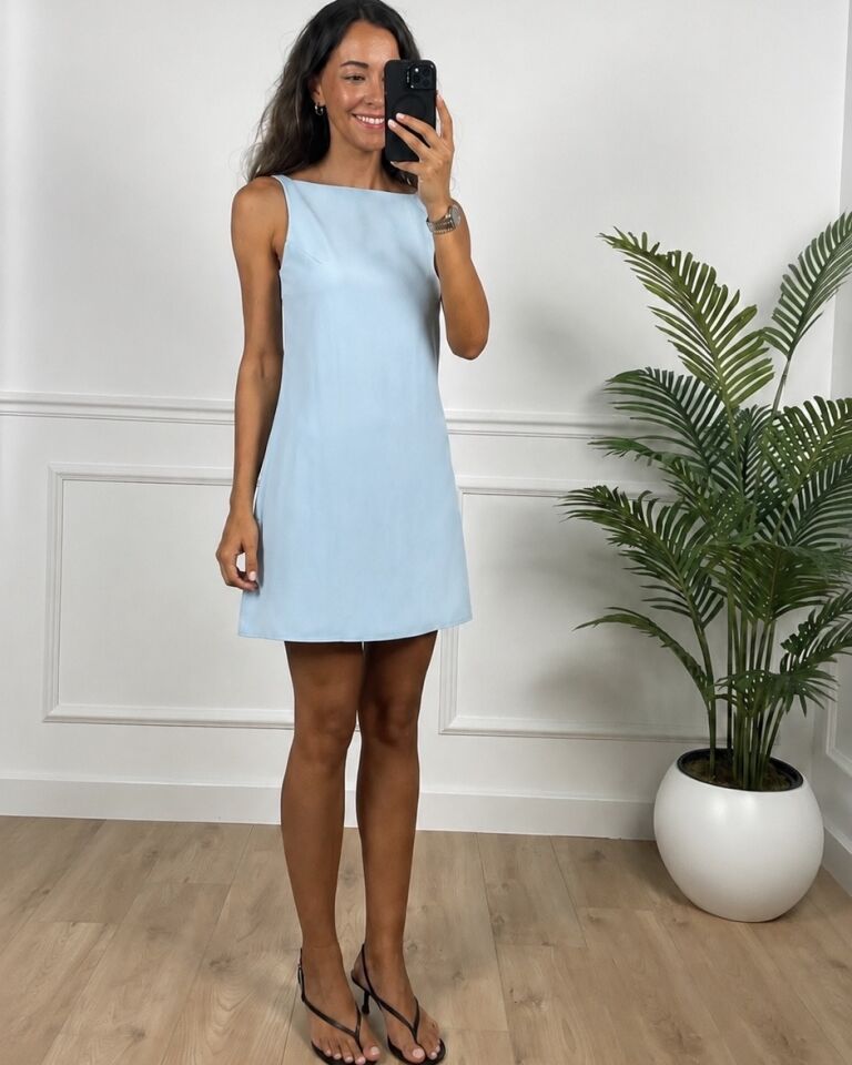 Sainte Bebe Mavisi Keten Elbise