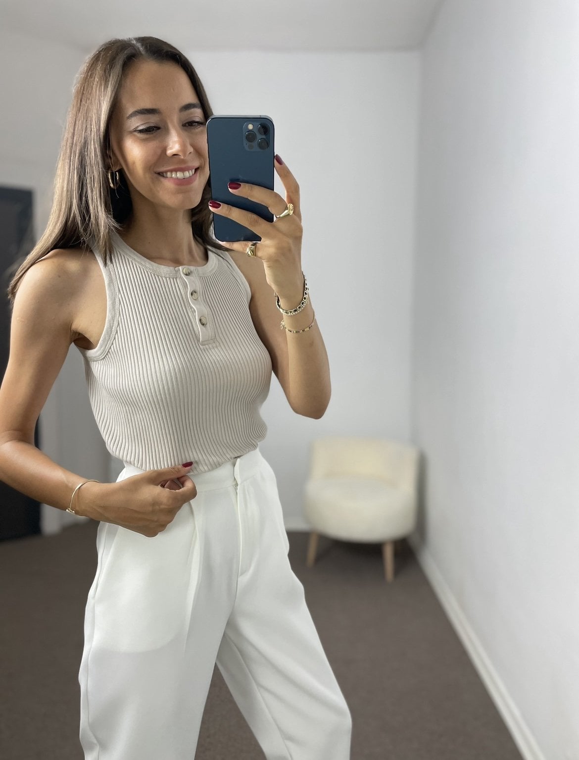 Noa Vizon Düğmeli Premium Fitilli  Atlet