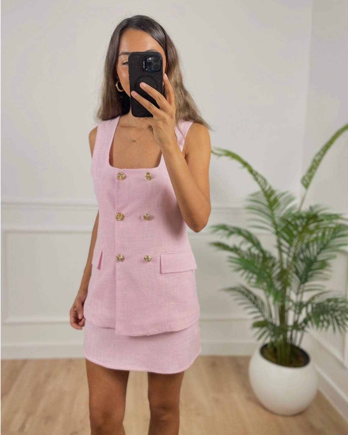 Lotus Pembe Yelek Etek Takım