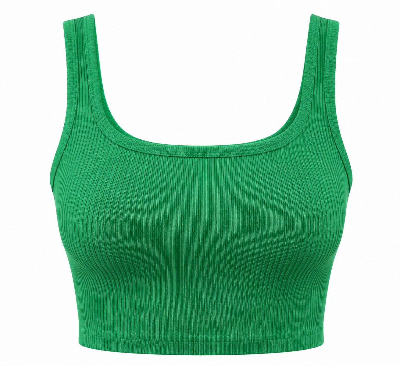 Elise Yeşil Crop Triko Atlet