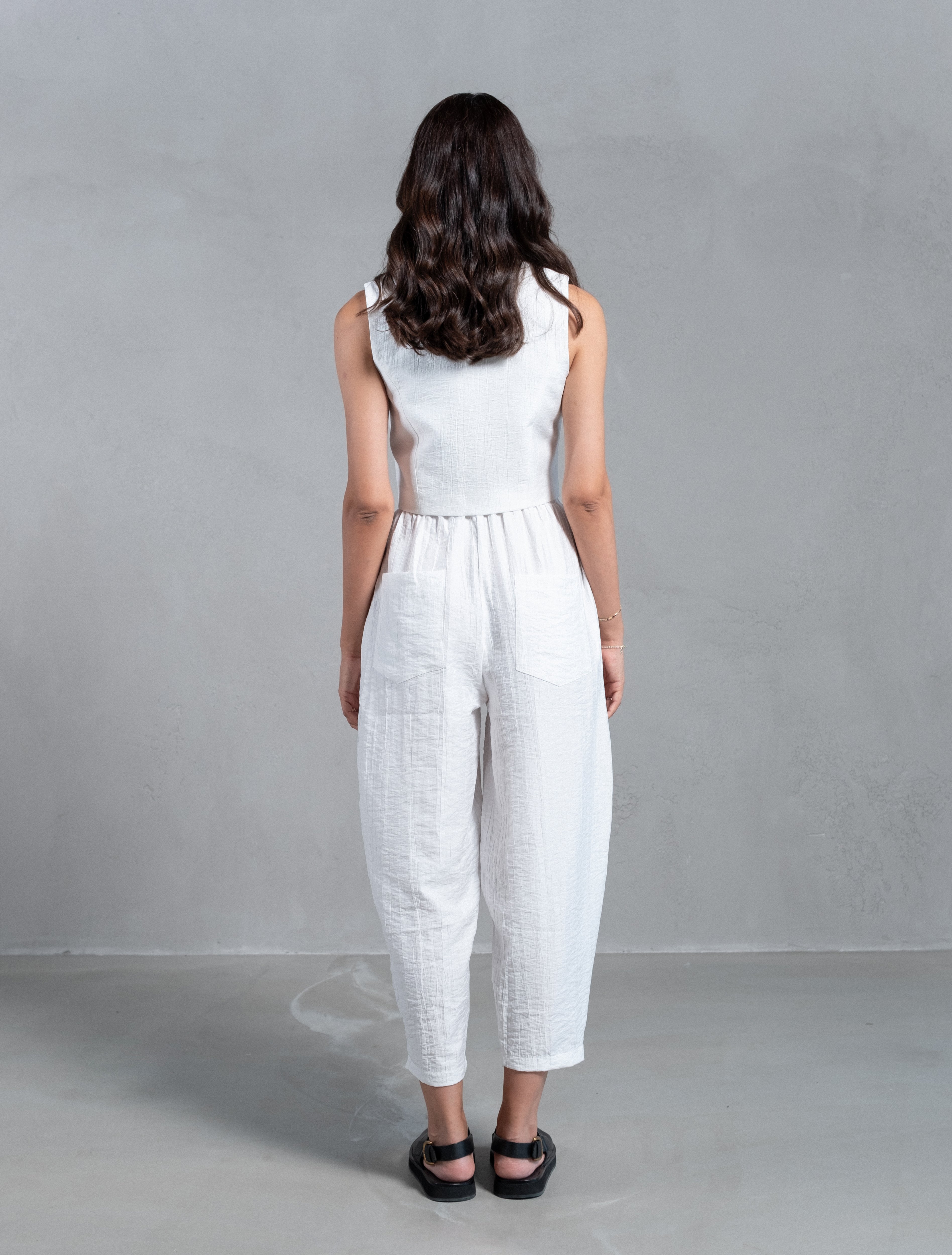 Alenya Beyaz Premium Yelek Pantolon Takım