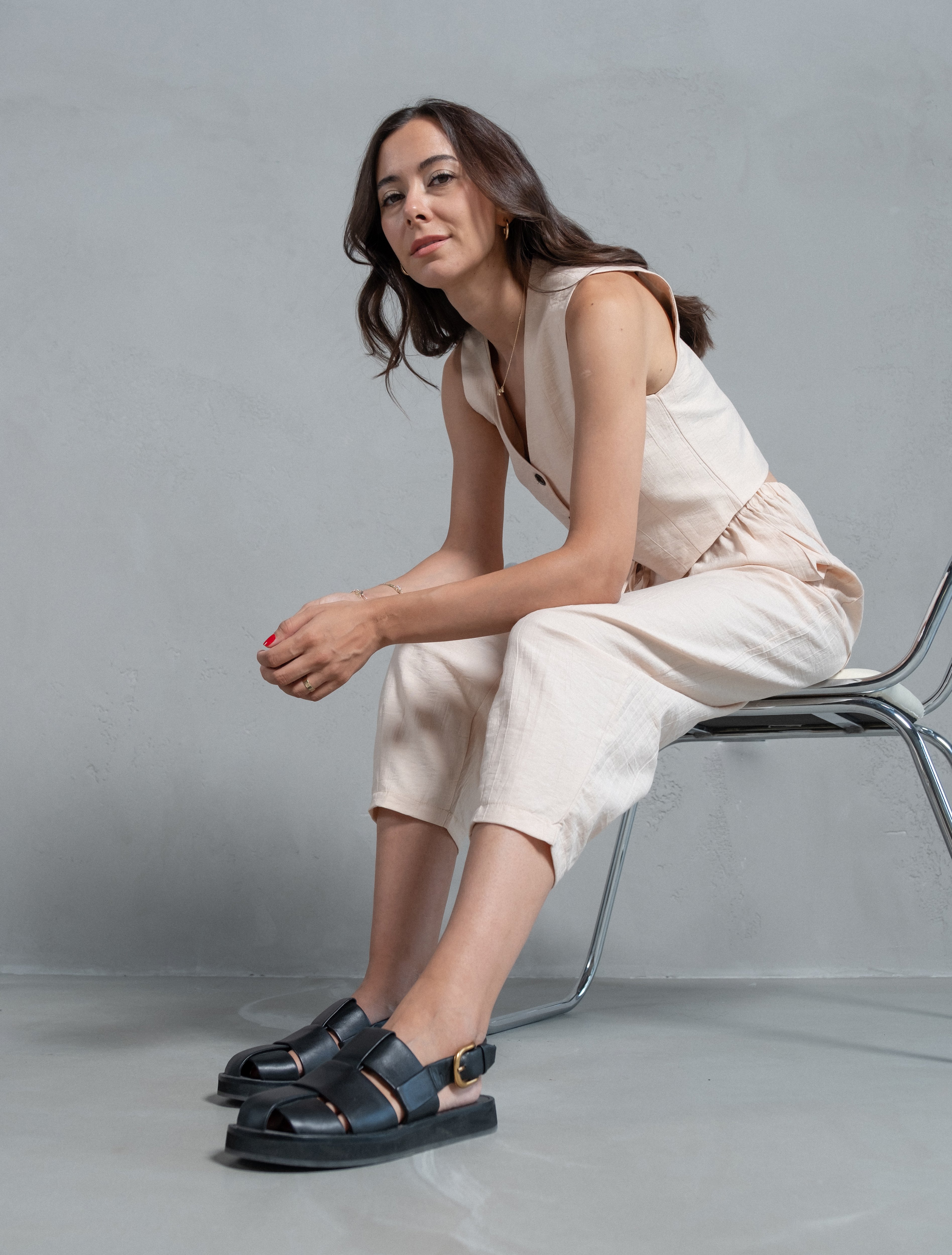 Alenya Bej Premium Yelek Pantolon Takım