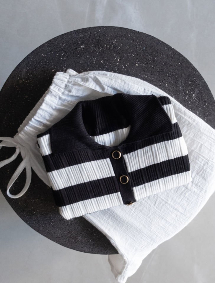 Valore Çizgili Dilvin Polo Yaka Triko Tişört