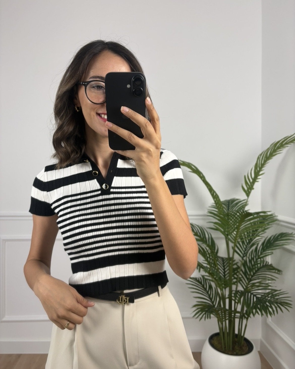 Valore Çizgili Dilvin Polo Yaka Triko Tişört