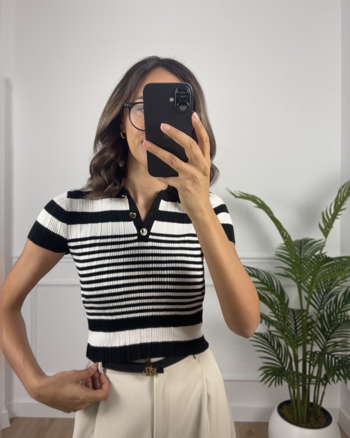 Valore Çizgili Dilvin Polo Yaka Triko Tişört