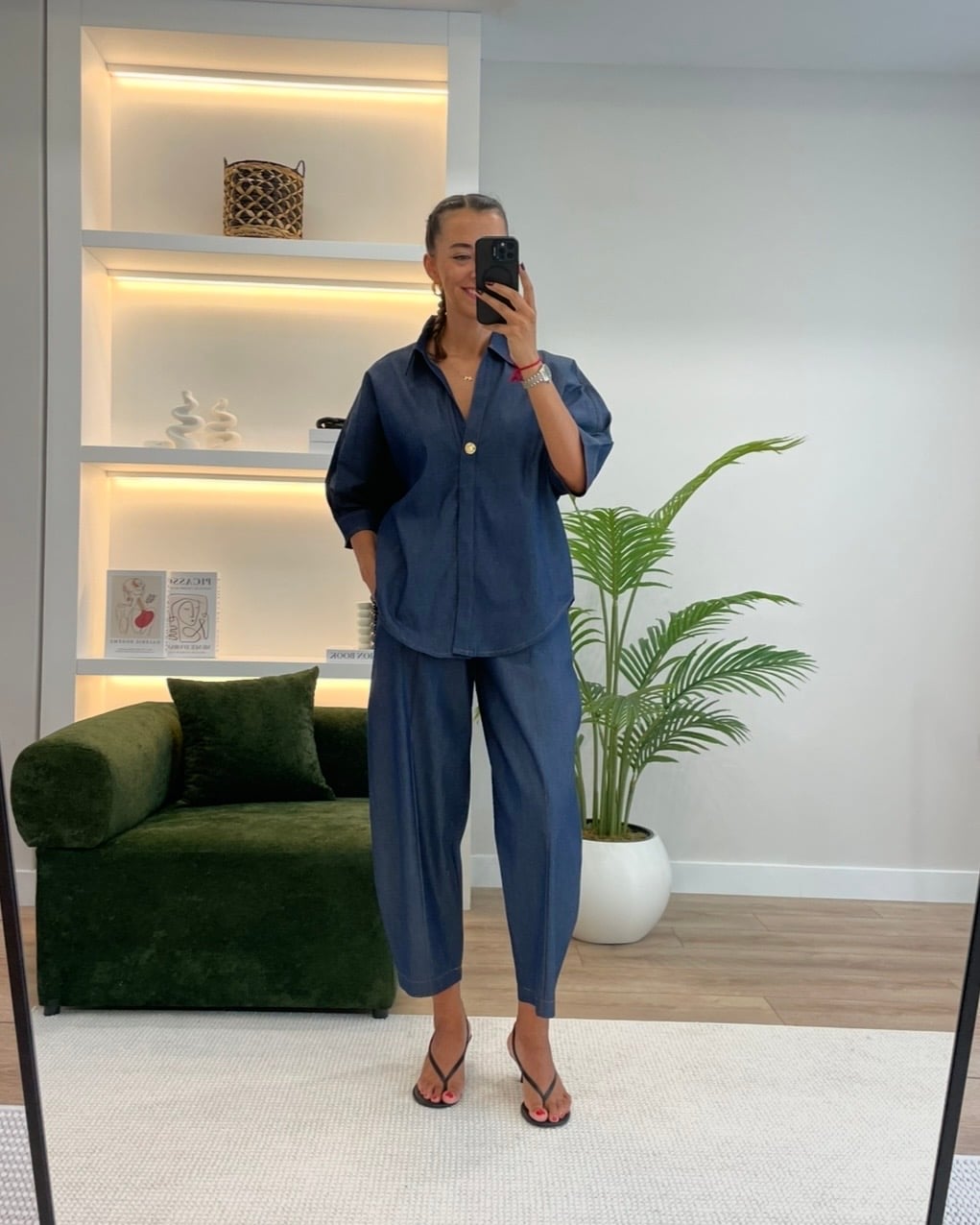 Twin Indigo Premium Gömlek Pantolon Takım