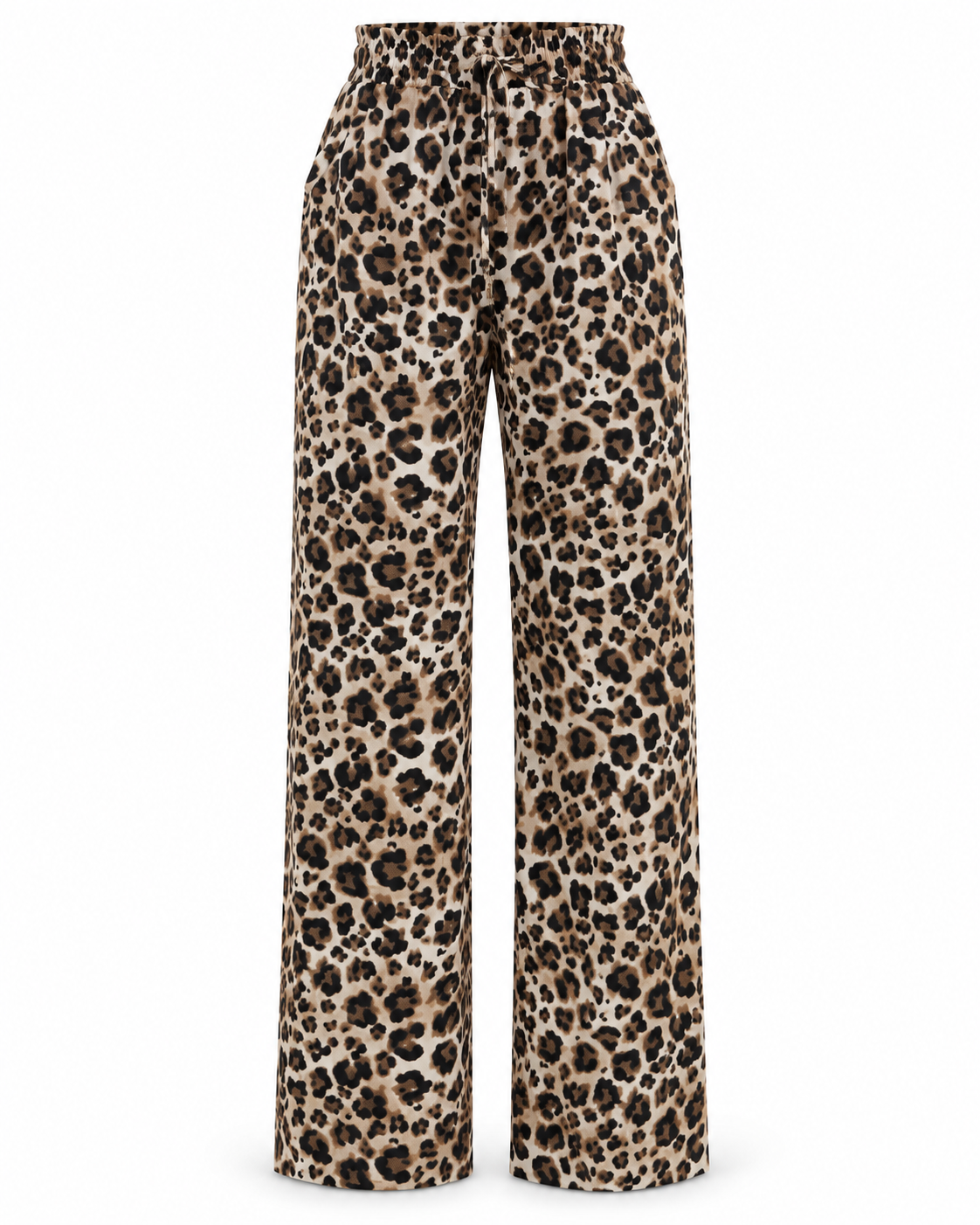 Arisse Leopar Beli Lastikli İnce Pantolon