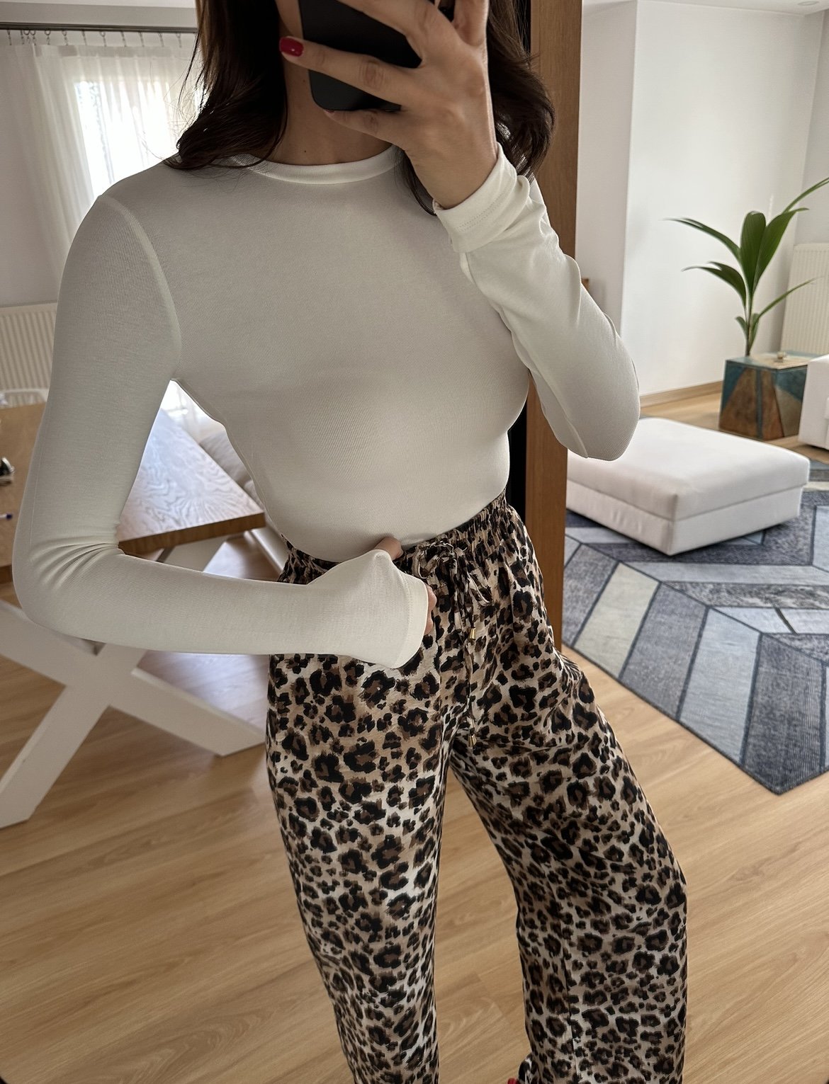 Ekru MS Uzun Kollu Basic Tişört