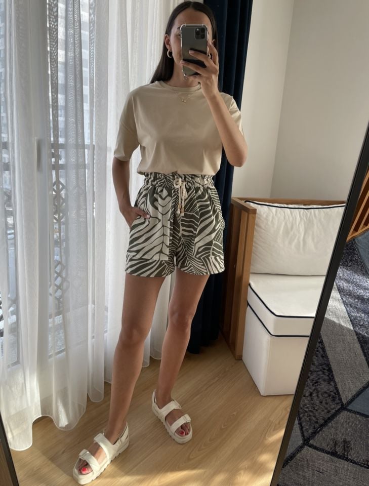 Bej Dilvin Basic Tişört