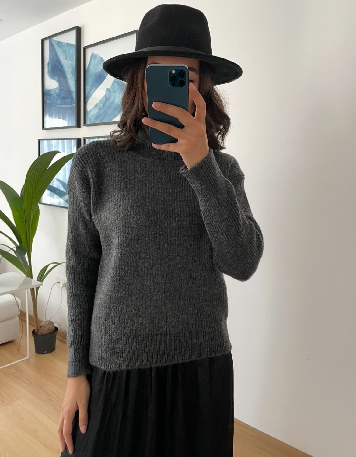 Melina Koyu Gri MS Premium Kazak