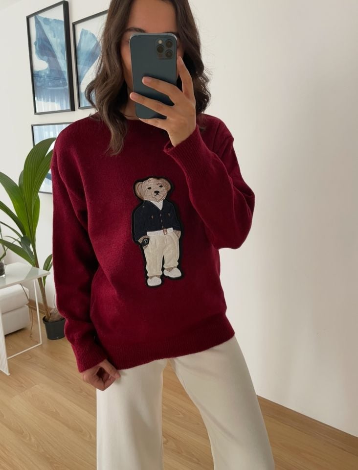 Samira Bordo Ayıcıklı Kazak