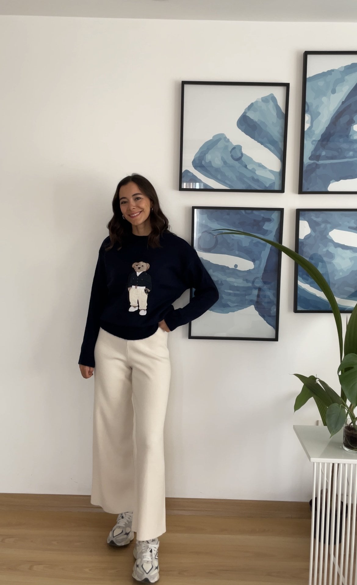 Samira Lacivert Ayıcıklı Kazak