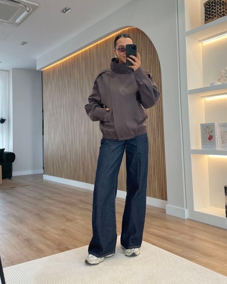 Monaco Acı Kahve Ultra Premium Bomber Ceket