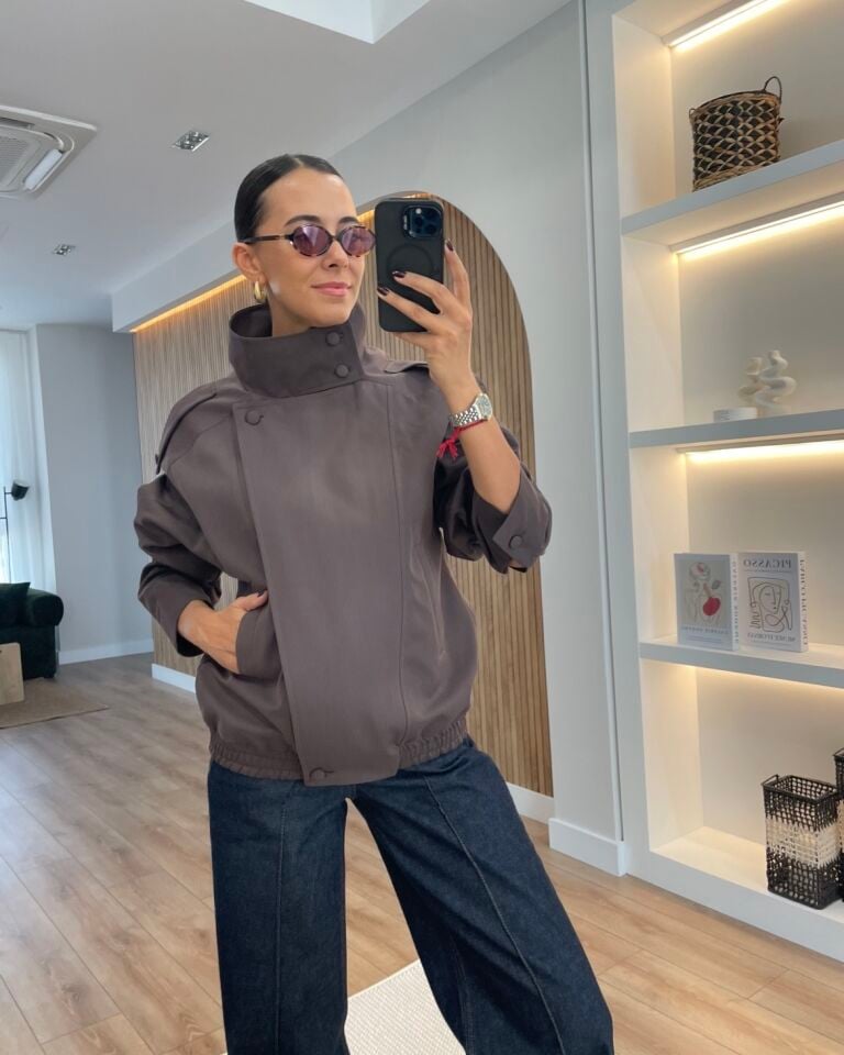 Monaco Acı Kahve Ultra Premium Bomber Ceket
