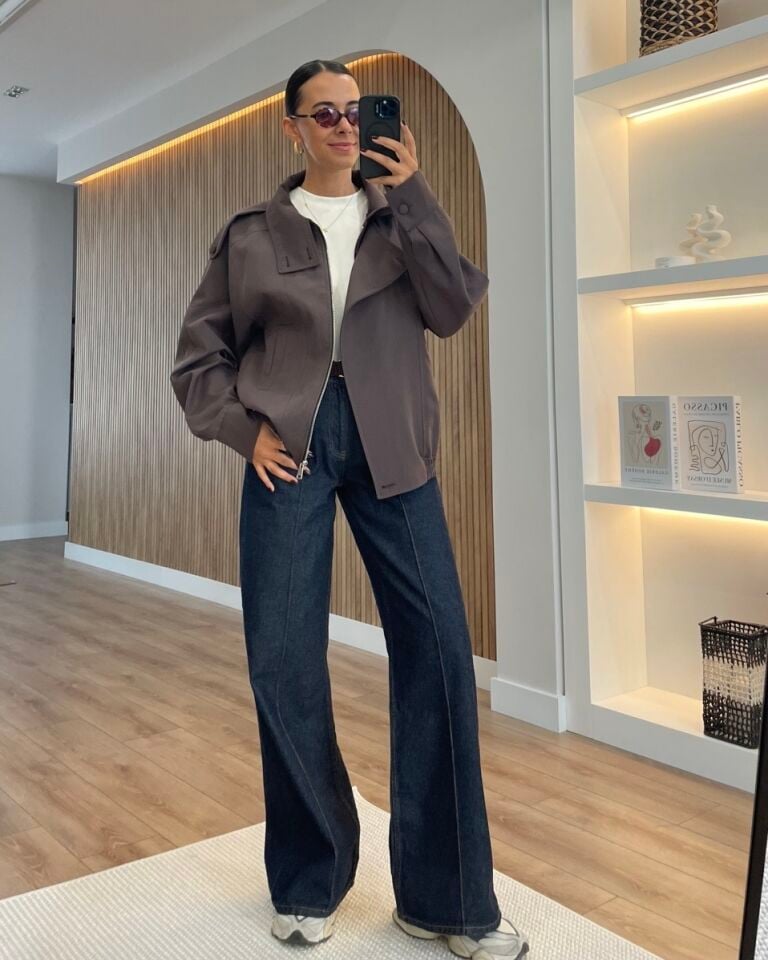 Monaco Acı Kahve Ultra Premium Bomber Ceket