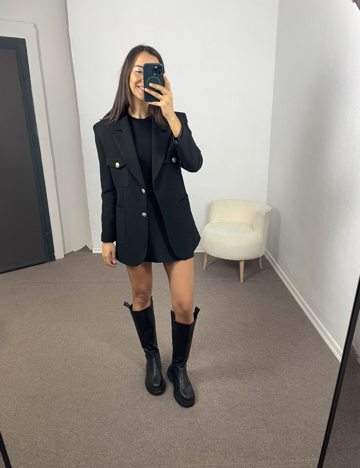 Siyah Torba Cepli Premium Ceket