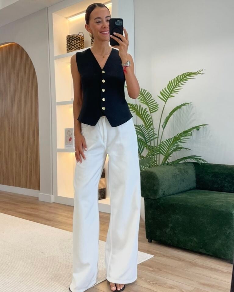 Doria Siyah Çelik Triko Yelek