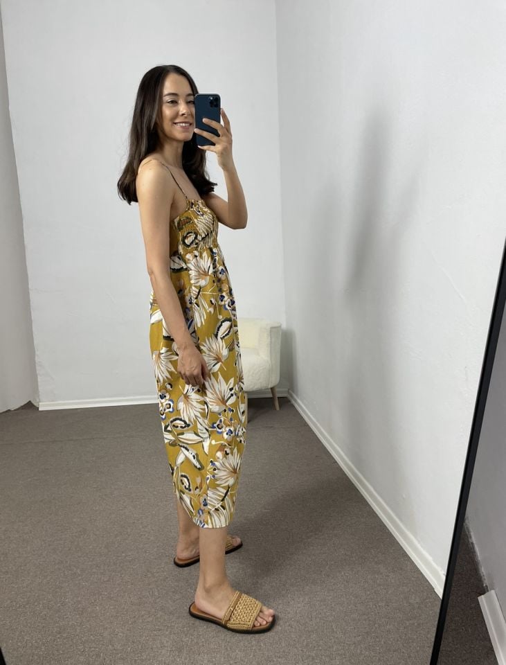 Valen Hardal Keten Dokulu Elbise