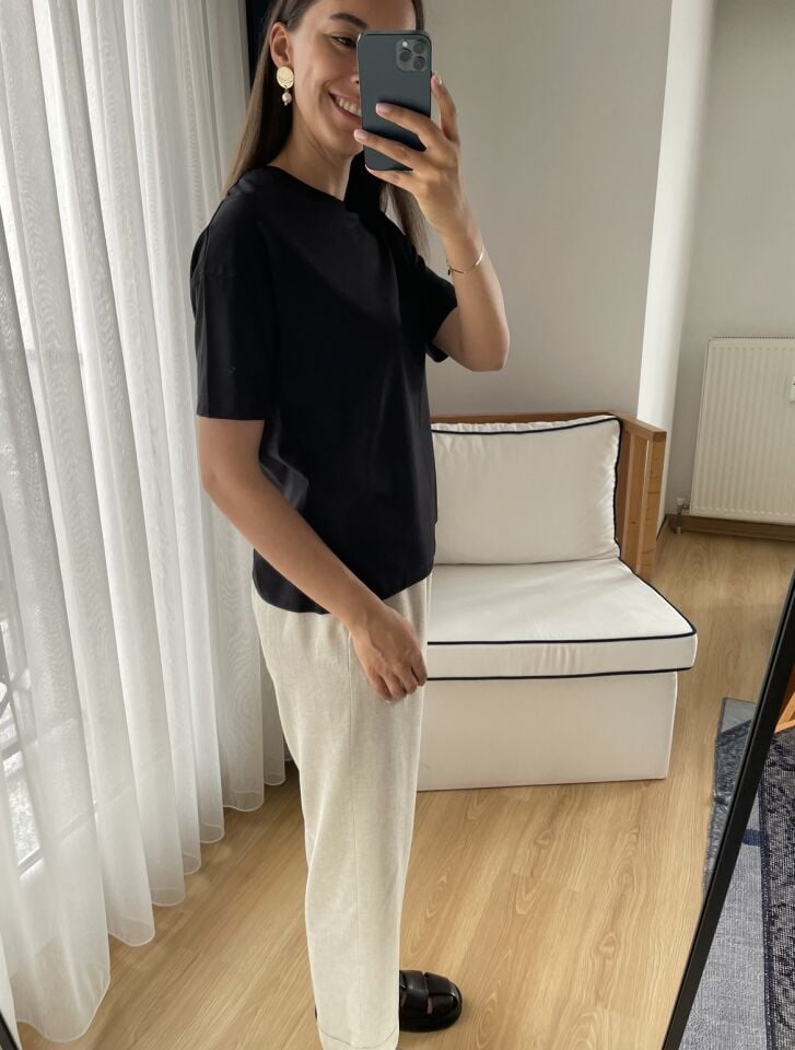 Siyah Dilvin Basic Tişört