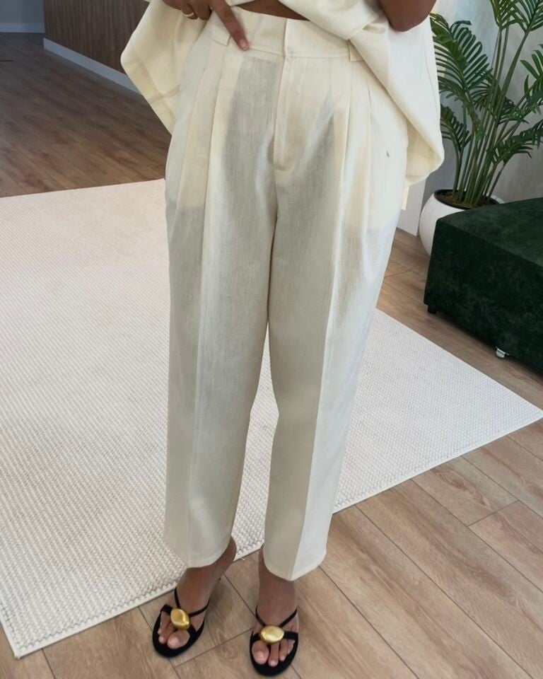 Noch Krem Ultra Premium Ceket Pantolon Takım