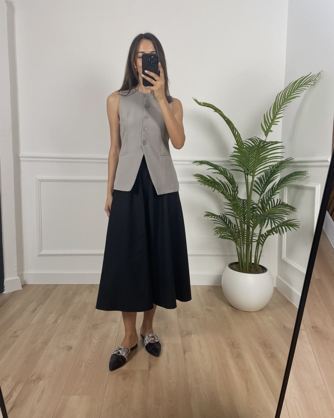 Luna Siyah Beli Lastikli Cepli Etek