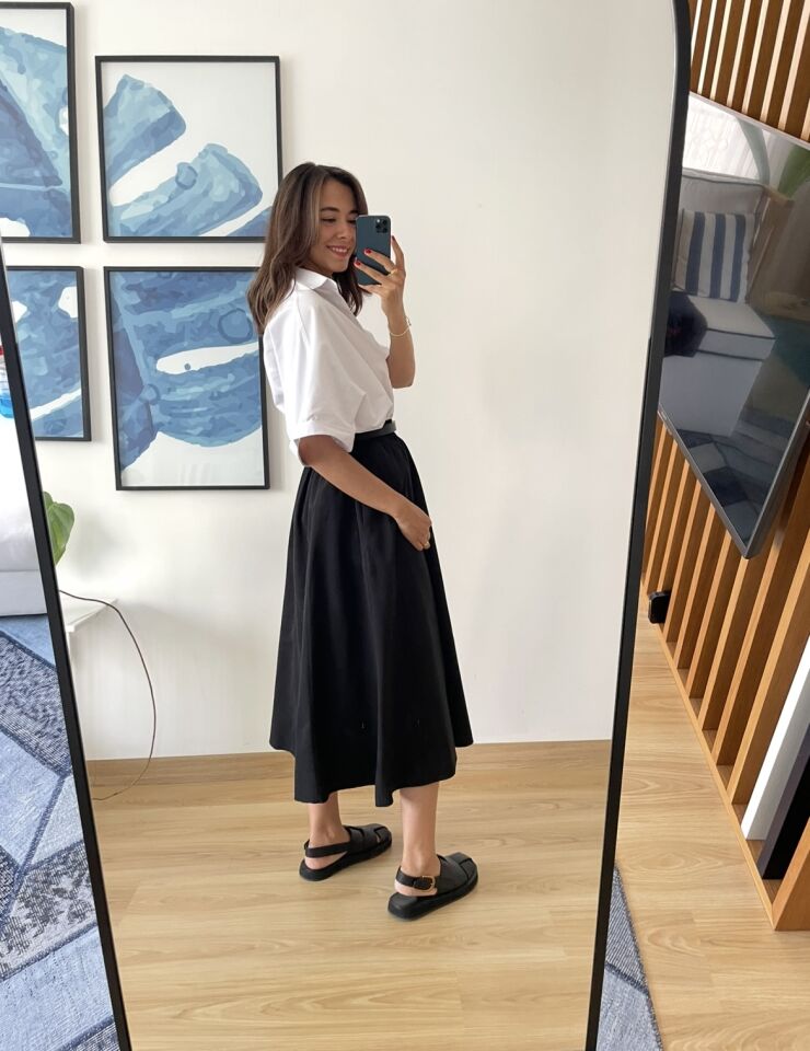 Luna Siyah Beli Lastikli Cepli Etek