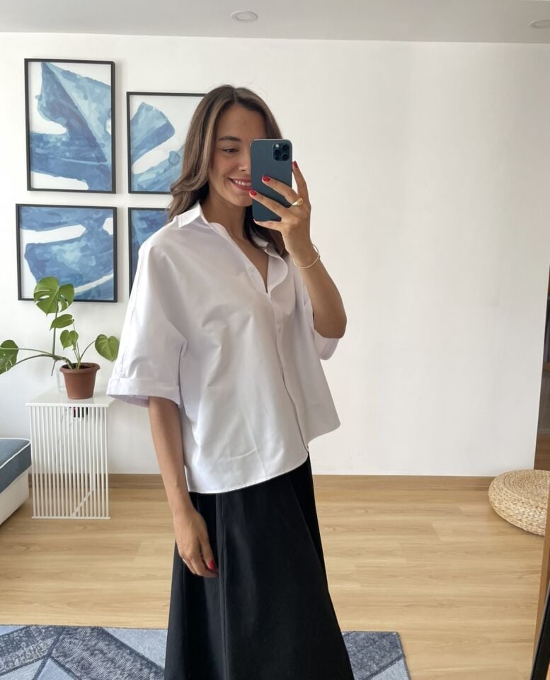 Venelle Beyaz Ultra Premium Kısa Kol Gömlek