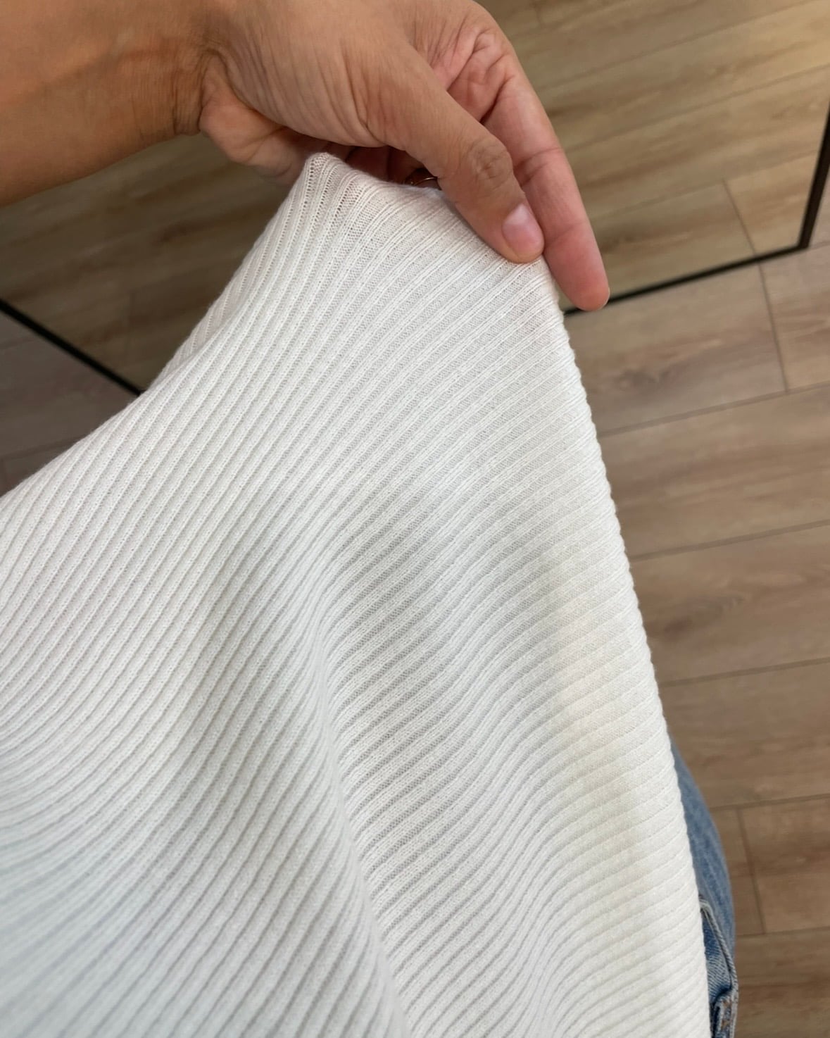 Sage Krem Düğmeli Fitilli Triko