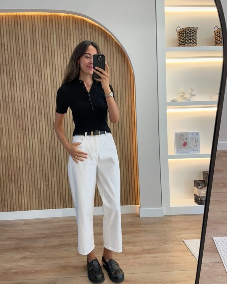 Sage Siyah Düğmeli Fitilli Triko