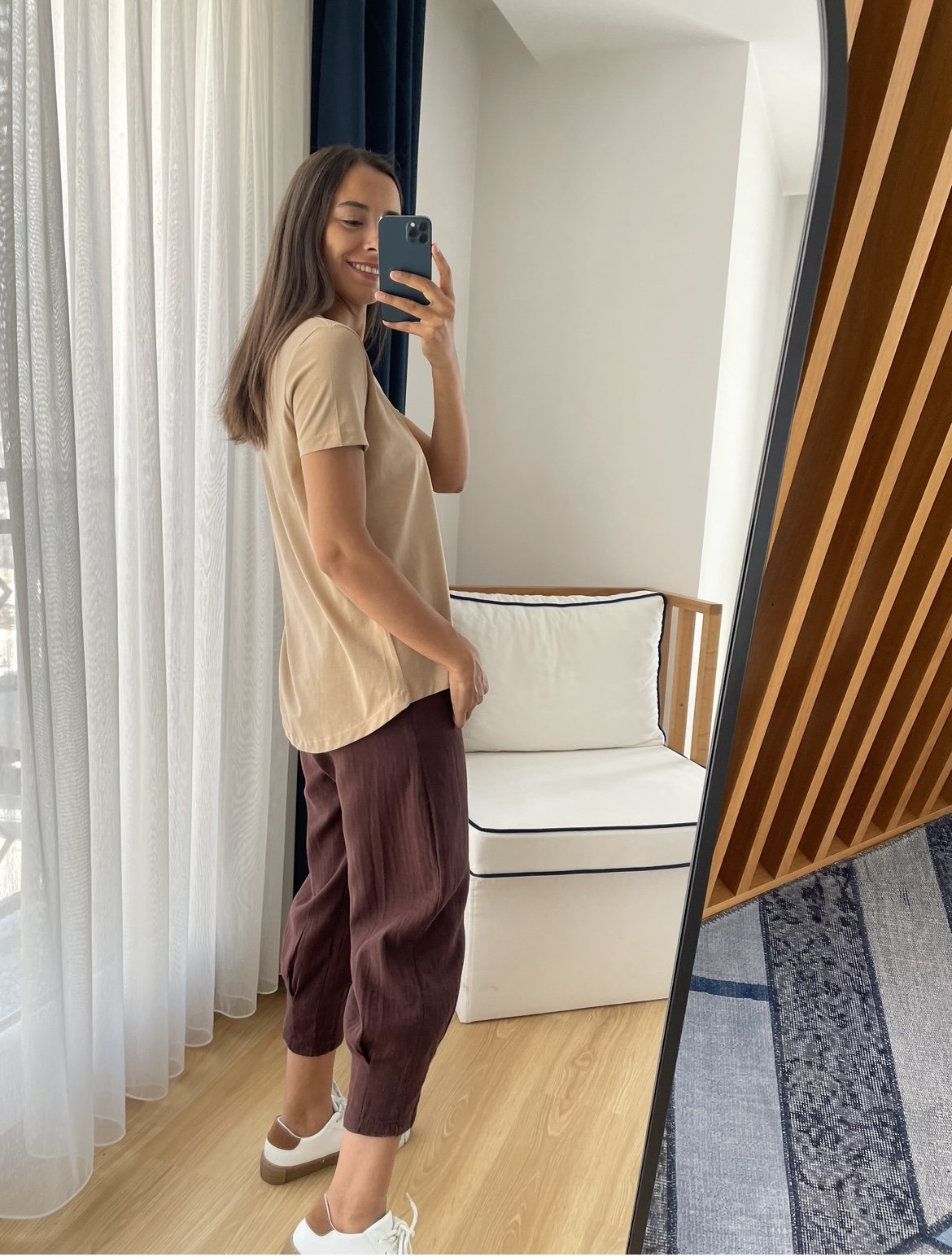 Camel Dilvin Ön Kısa Arka Uzun Tişört