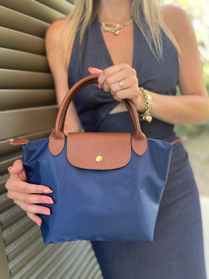 Uzes Lacivert  Askılı Çanta