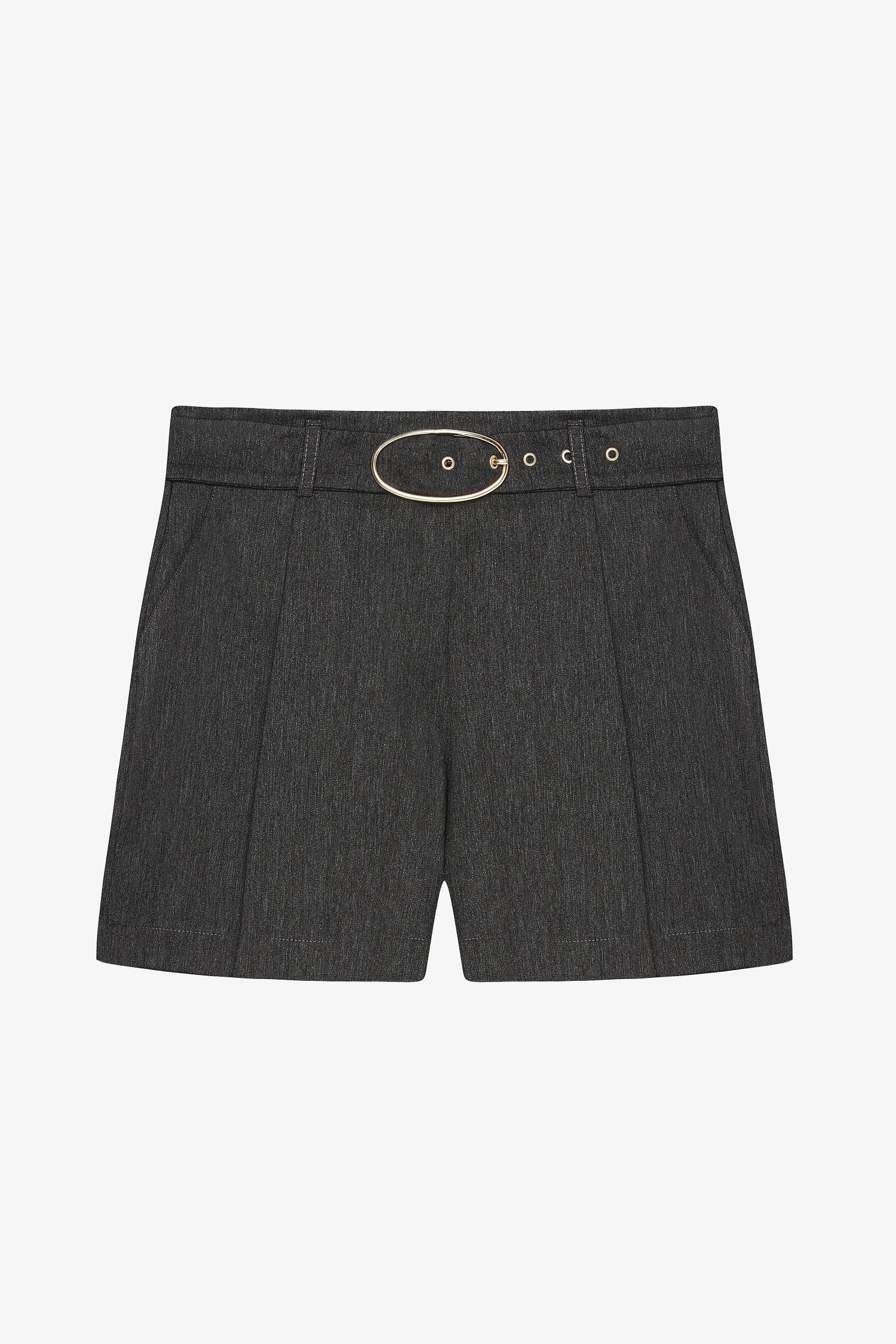 Antrasit Kemerli Ultra Premium Şort