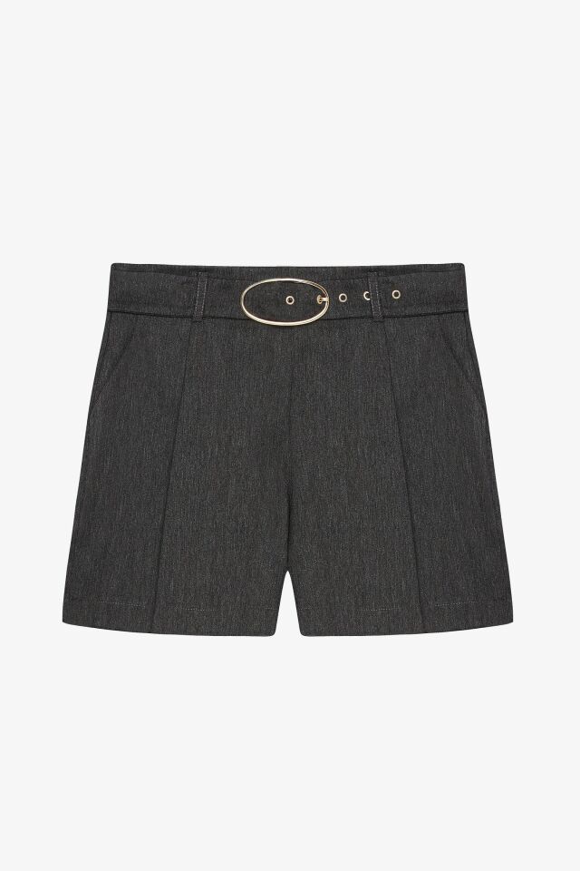 Antrasit Kemerli Ultra Premium Şort