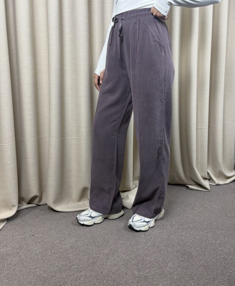 Lorin Açık Mürdüm Önü Dikişli Modal Pantolon